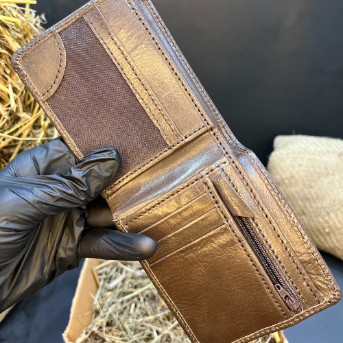 Elegant E-Slot Leather Purse for Men