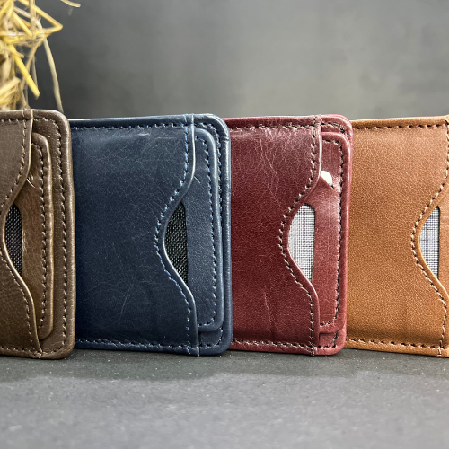 Elegant E-Slot Leather Purse for Men
