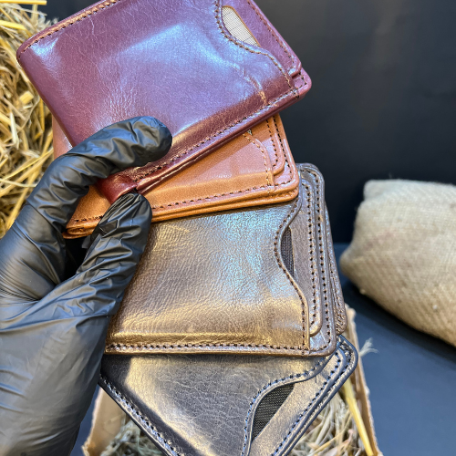 Elegant E-Slot Leather Purse for Men